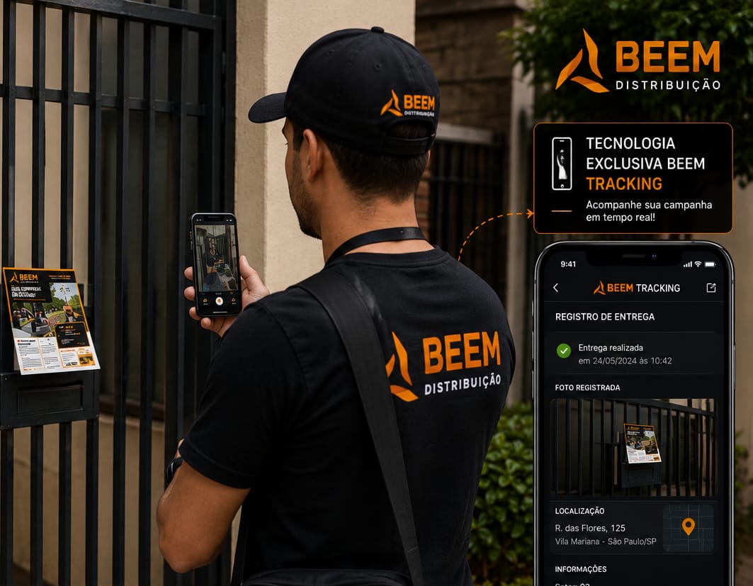 Equipe Beem em campo com prova de serviço