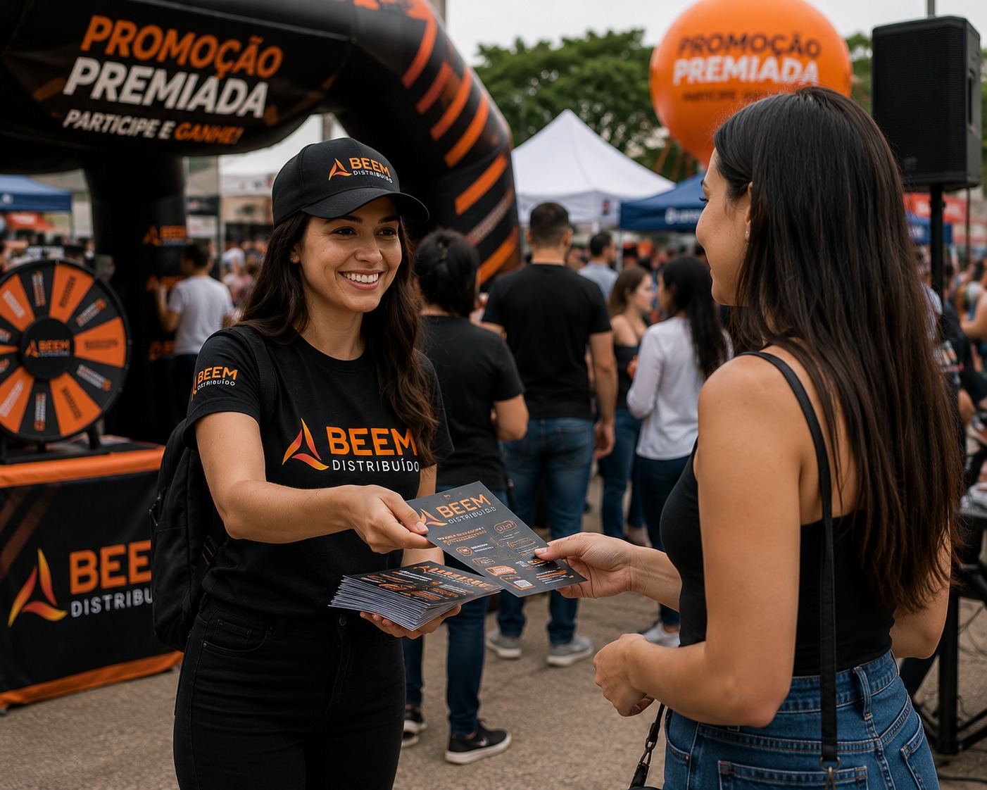 Promotores Beem em evento promocional