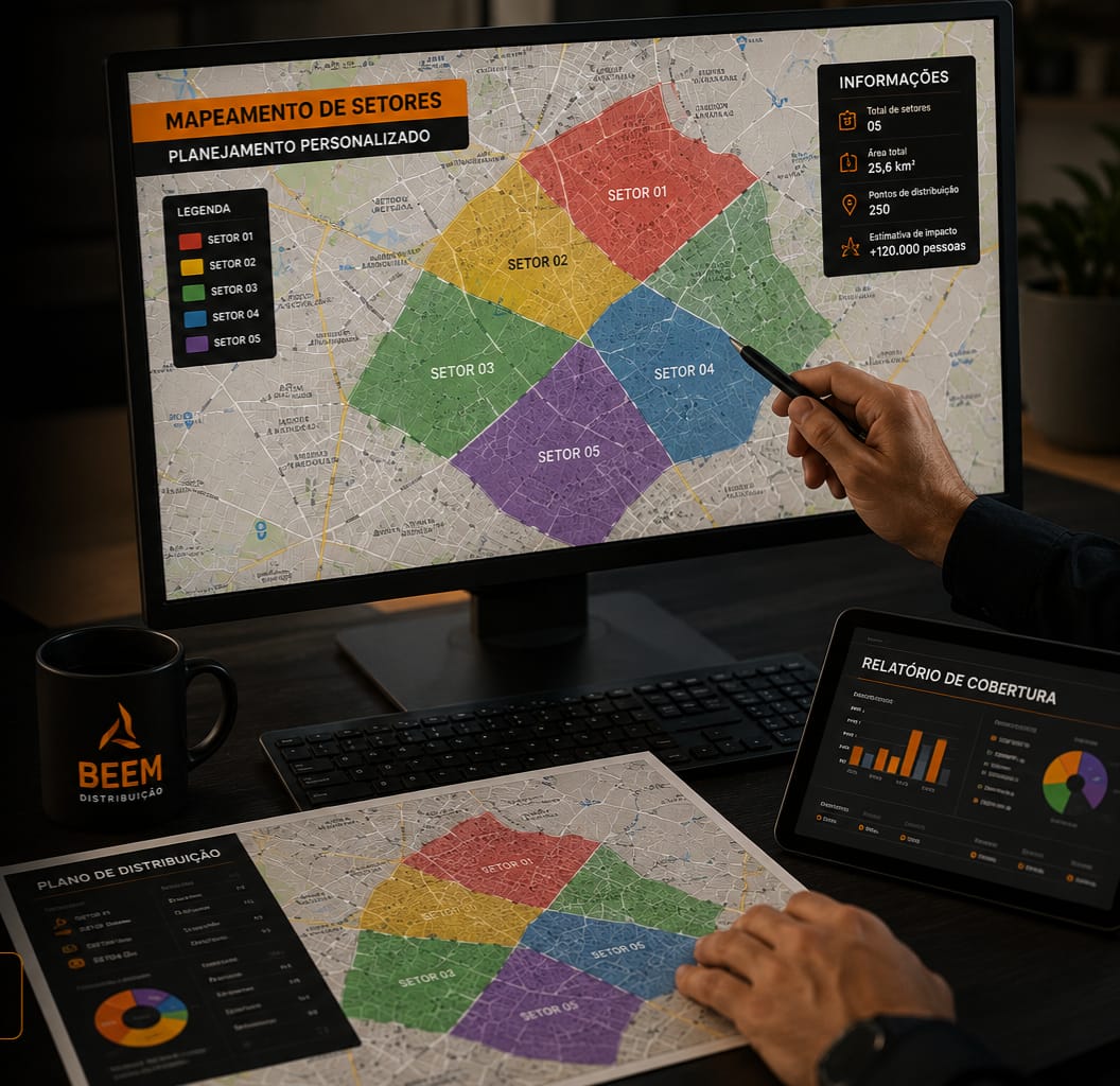 Planejamento de setores no mapa com dados do IBGE